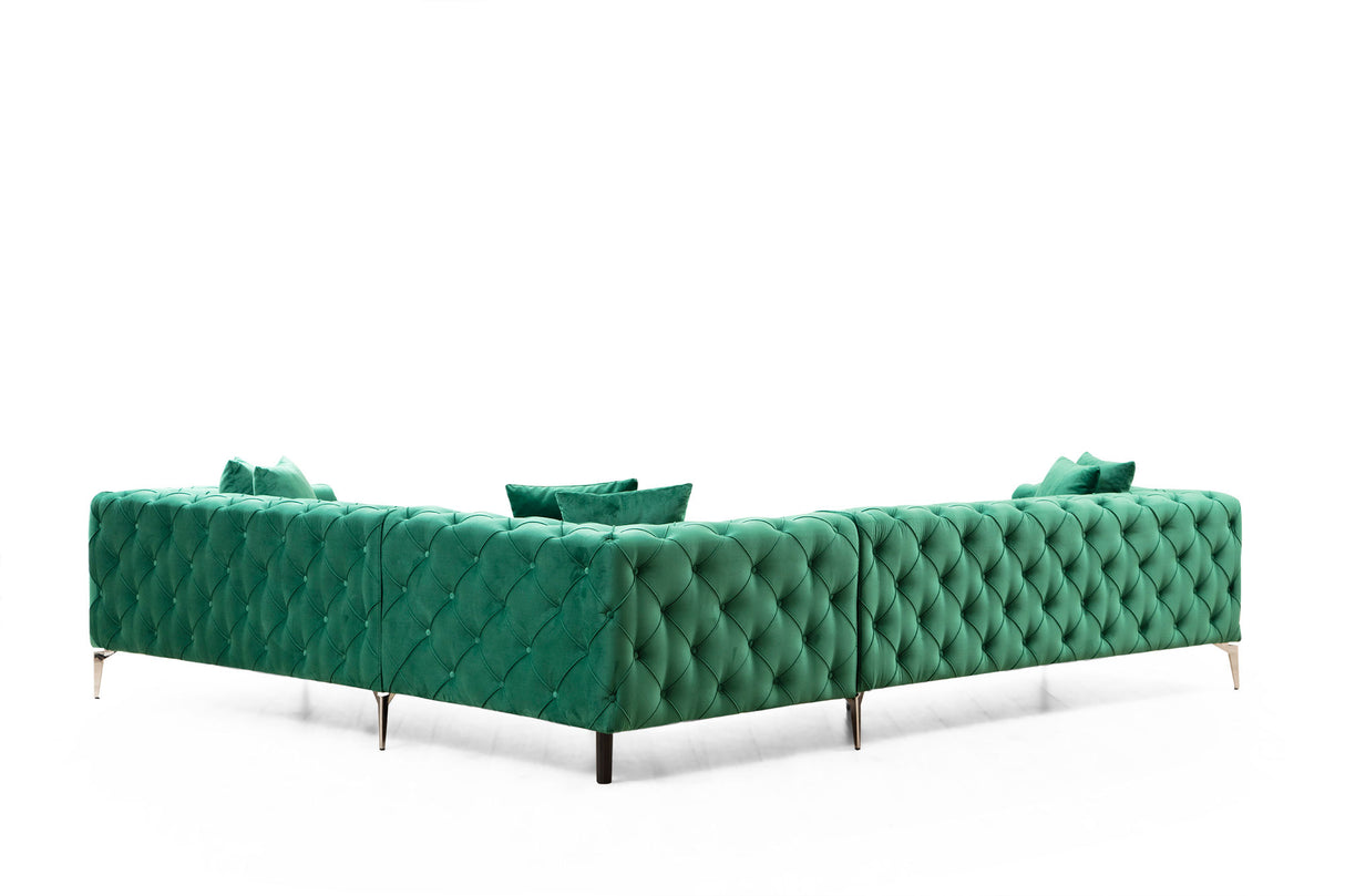 Corner sofa Right Como Green