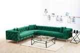 Corner sofa on the left como green