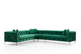 Corner sofa on the left como green