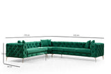 Corner sofa on the left como green