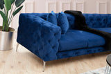 Corner sofa Right Como Navy Blue