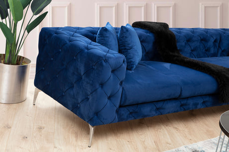 Corner sofa Right Como Navy Blue