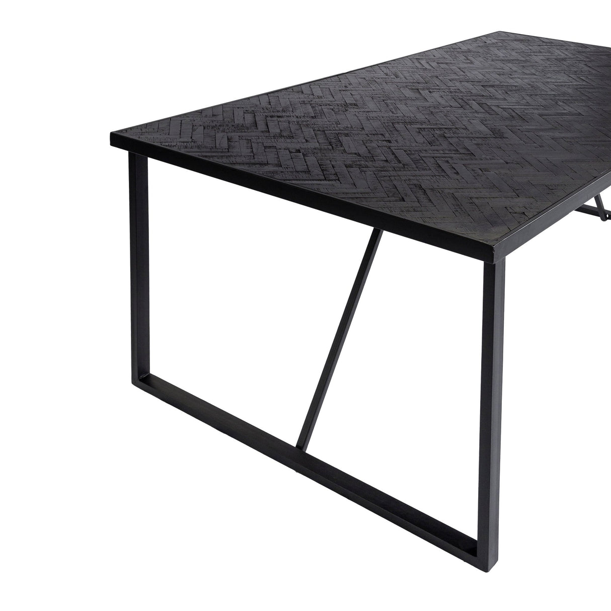 Dining table blackster teak black 160x90 cm