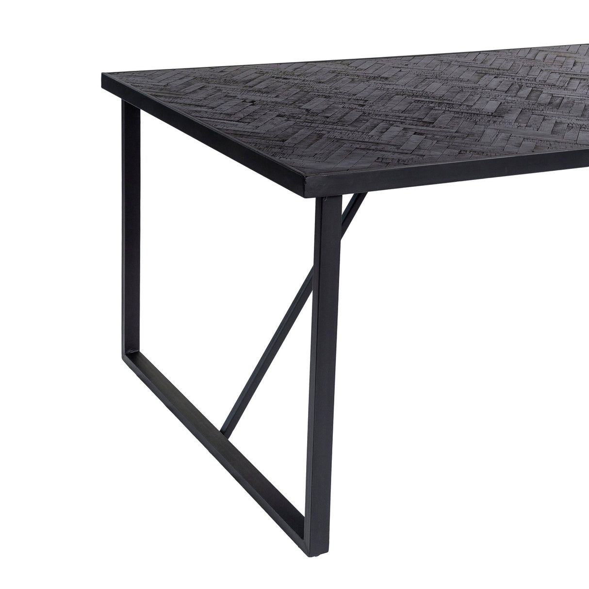 Dining table blackster teak black 160x90 cm