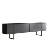 TV furniture luxury anthracite gold melamine 180x50x30 cm