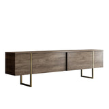 TV furniture luxury walnut gold melamine 180x50x30 cm