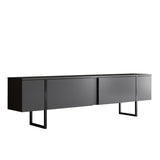 TV furniture luxury anthracite black melamine 180x50x30 cm