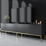 TV furniture lord anthracite gold melamine 180x47x30 cm