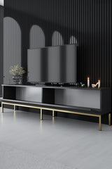 TV furniture lord anthracite gold melamine 180x47x30 cm