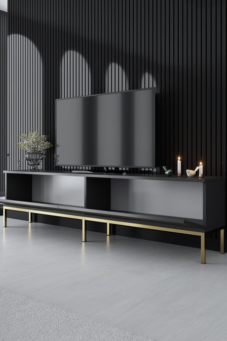 TV furniture lord anthracite gold melamine 180x47x30 cm