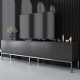 TV Furniture Lord Anthracite Silver Melamine 180x47x30 cm