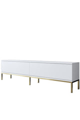 TV furniture Lord white gold melamine 180x47x30 cm