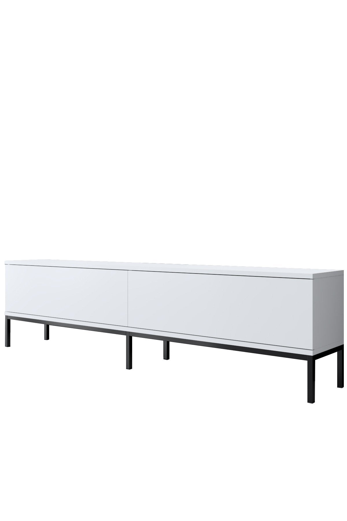 TV furniture Lord black white melamine 180x47x30 cm