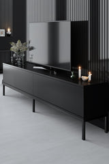 TV furniture lord black melamine 180x47x30 cm