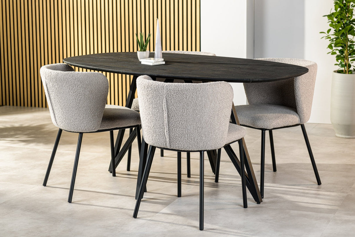 Dining table Arlo Acaciahout Black Danish oval