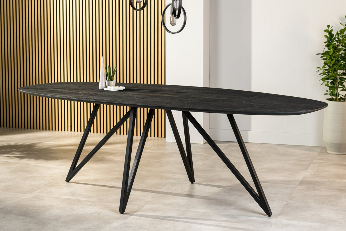 Dining table Arlo Acaciahout Black Danish oval