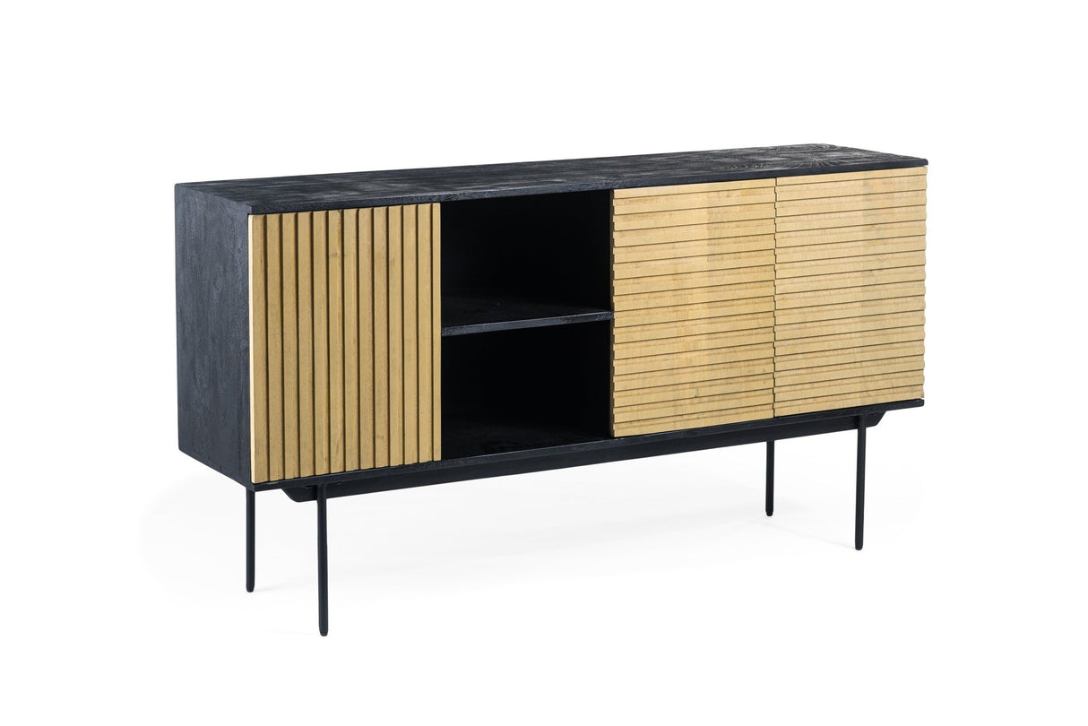 Sideboard manu mango wood black natural