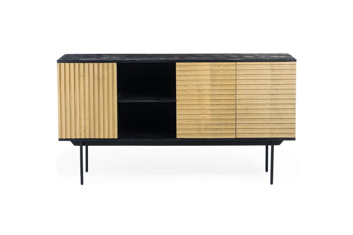 Sideboard manu mango wood black natural