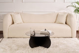 Aris Round Coffee Table 75 cm Tinted Glass - Black Base 