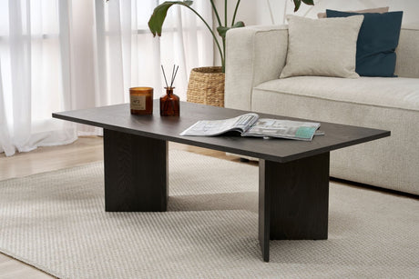 Sabin Coffee Table Lumiere Black Melamine 119x60x40 cm 