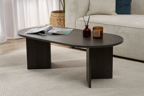 Sable Lumière Black Coffee Table 119x60 cm Melamine 
