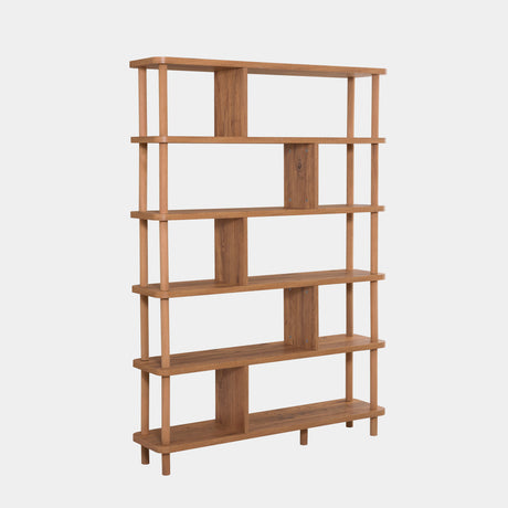 Bookcase Meta Atlantic Pine Melamine 120x168.5x28 cm