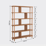 Bookcase Meta Atlantic Pine Melamine 120x168.5x28 cm