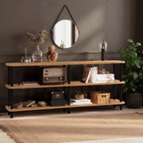 Bookcase Zen Black Atlantic Pine Melamine 180x74.9x35 cm