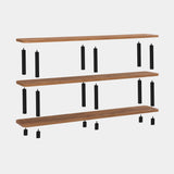 Bookcase Zen Black Atlantic Pine Melamine 180x74.9x35 cm