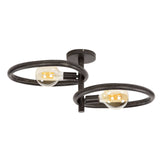 Ceiling lamp Nova Duo 2-lights - Black Metal 