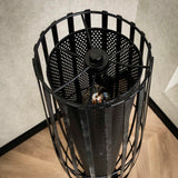 Floor lamp Liora 4-light cylinder mesh black 150 cm 