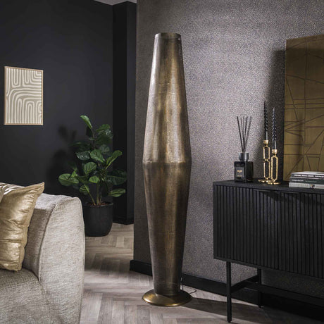 Round floor lamp Danique Metal Bronze 180 cm high