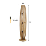 Floor lamp Jalou Mango wood 3 light sources