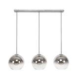 Glass hanging lamp Juliette 3-light Smokey Glass