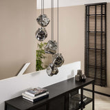 Hanglamp Rocks DH Interior Chromed LxBxH 79x55x36 Glas Sfeerfoto schuin vooraanzicht