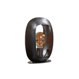 Industrial table lamp Selma s oval black nickel