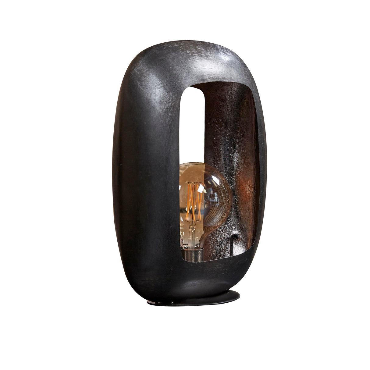 Industrial table lamp Selma l oval black nickel