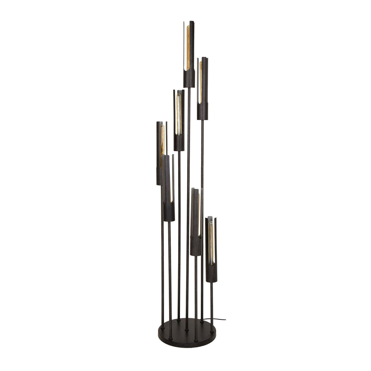 Floor lamp Judy 7-lights tiered black 