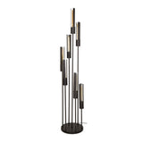 Floor lamp Judy 7-lights tiered black 