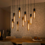 Pendant lamp Judy 9-lights black 