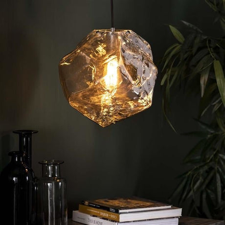 Hanglamp Rocks DH Interior Chromed LxBxH 45x34x34 Glas Sfeerfoto schuin vooraanzicht