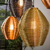 Wez pendant lamp 5-light colored nickel 