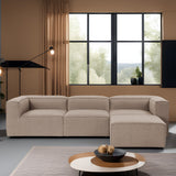 Modular Bank 3-seater with Hocker Fora Brown