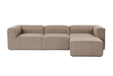 Modular Bank 3-seater with Hocker Fora Brown