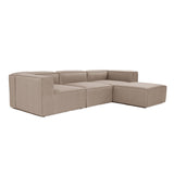 Modular Bank 3-seater with Hocker Fora Brown