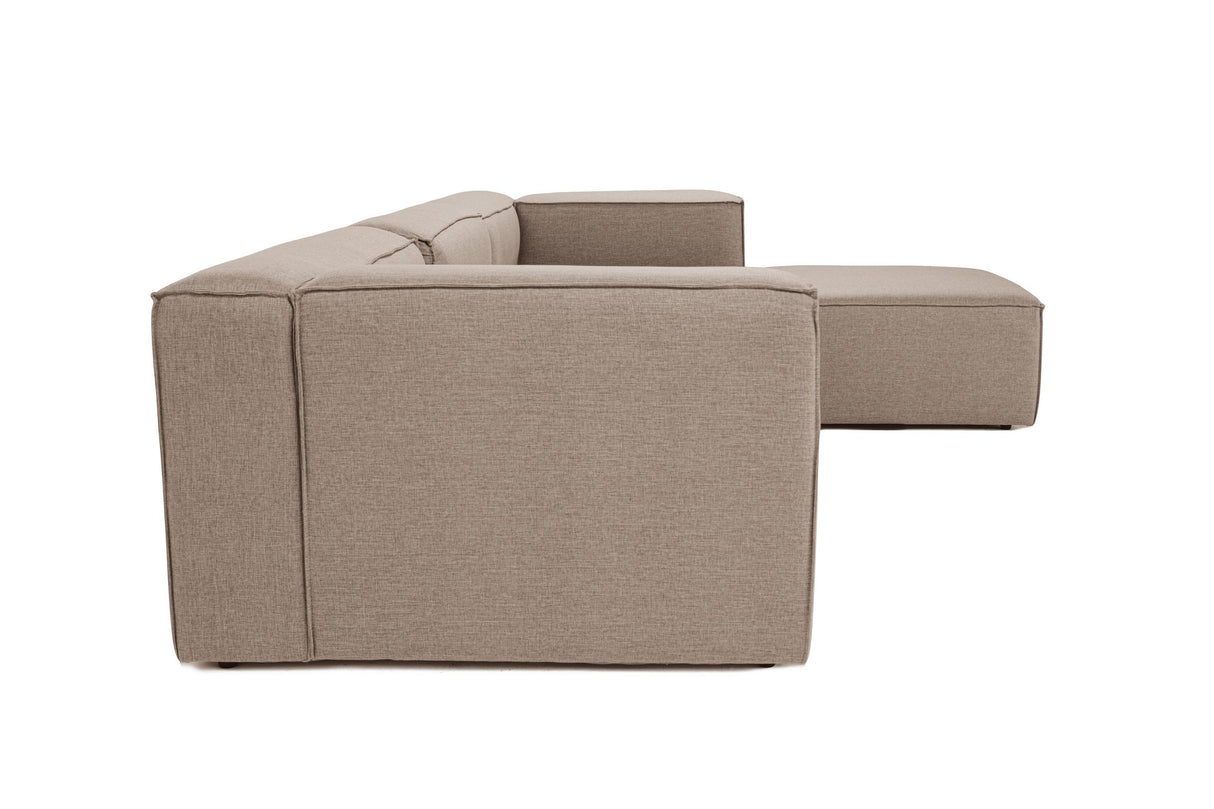 Modular Bank 3-seater with Hocker Fora Brown