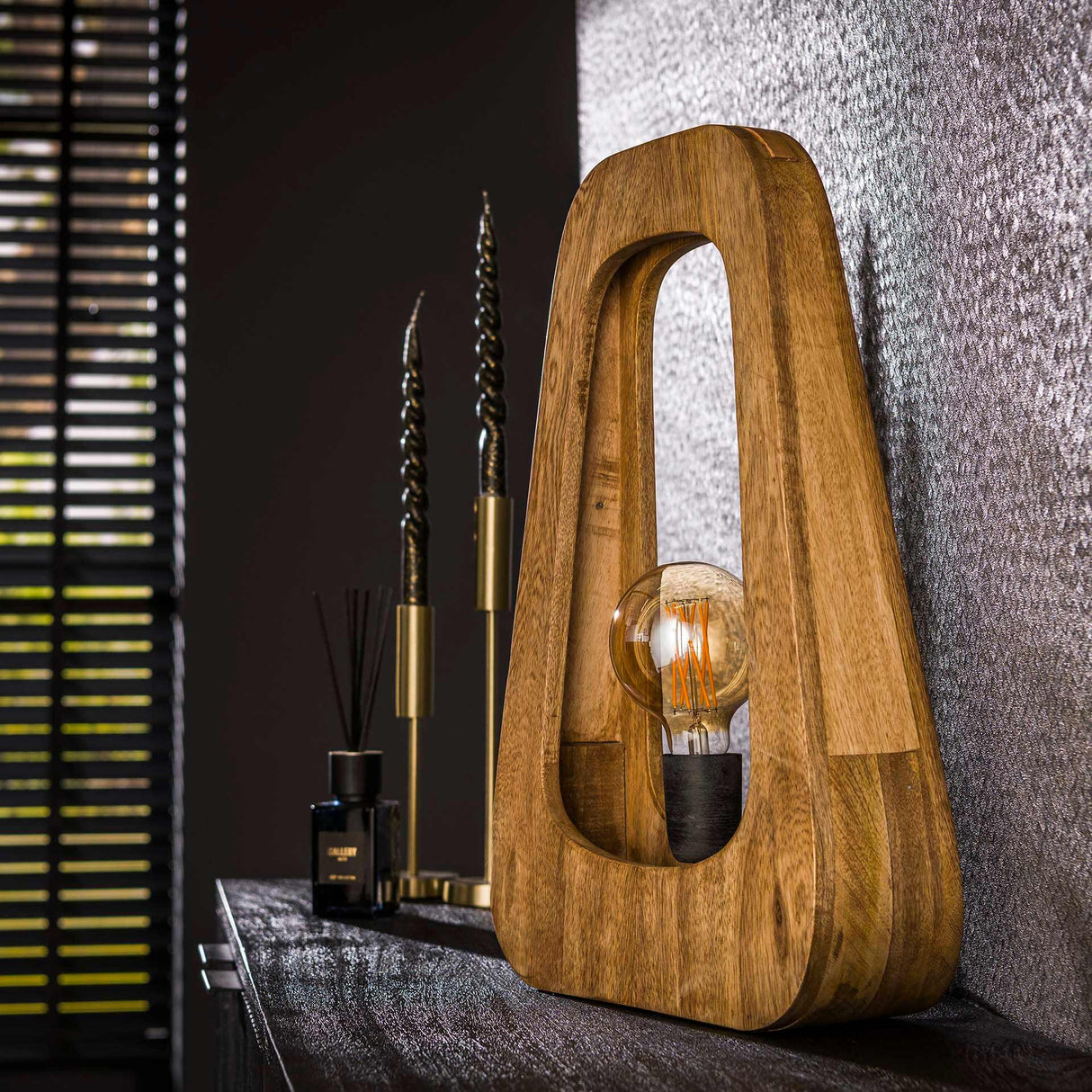 Table lamp organic Akira Mango wood