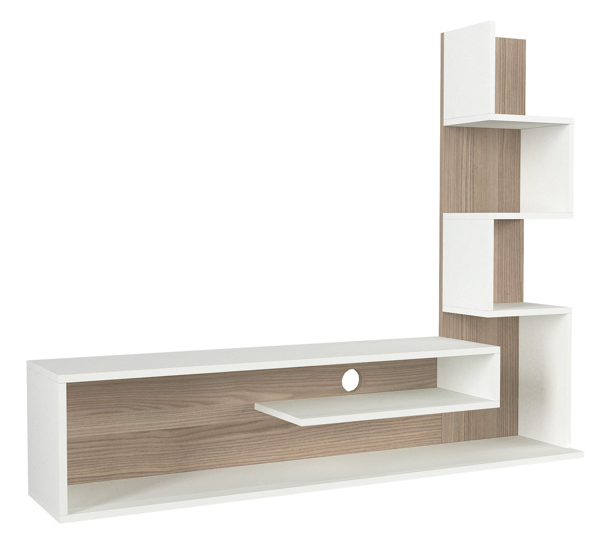 TV furniture set metehan white cordoba melamine 120x33.1x cm