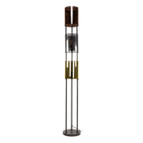 Floor Lamp Nox 3-lights Black Metal 175 cm 