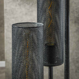 Floor lamp Zavi 5-lights stepped mesh black